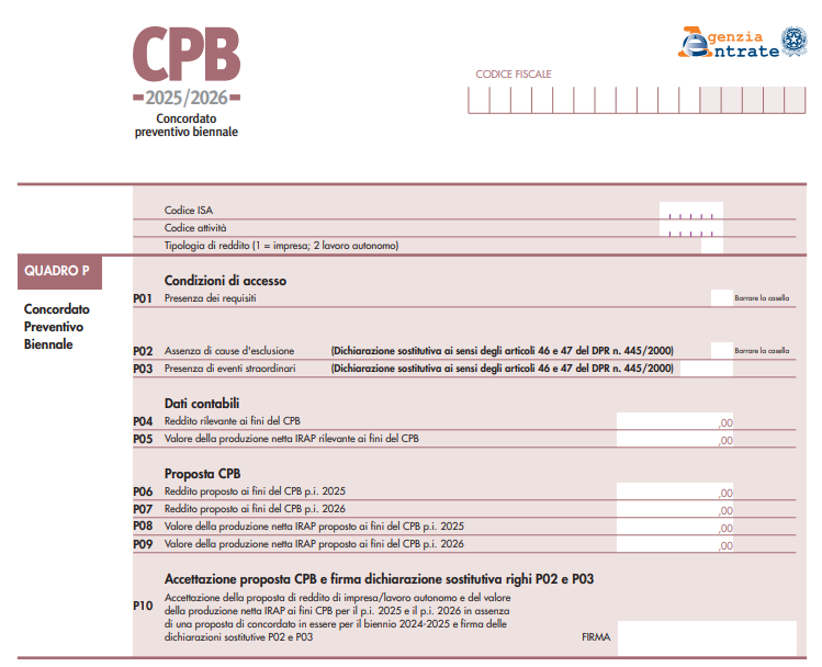 revoca concordato preventivo modello CPB 2025 2026