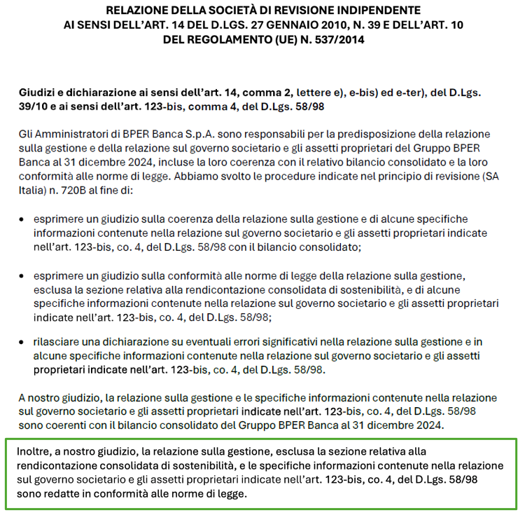Relazione società revisione rendicontazione sostenibilità_parte 1
