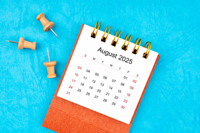 scadenzario agosto 2025