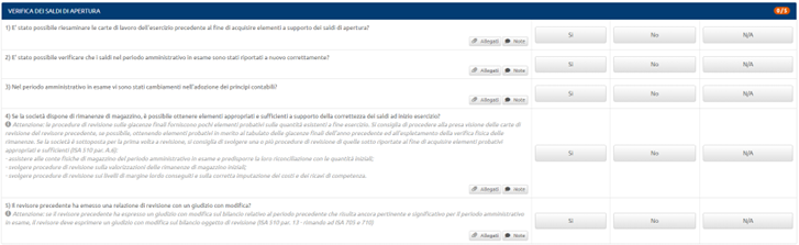 verifica saldi apertura software di revisione legale CGN