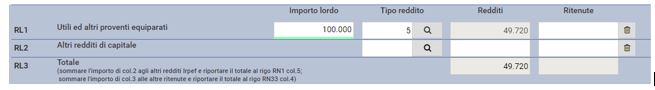 Dividendi imponibili