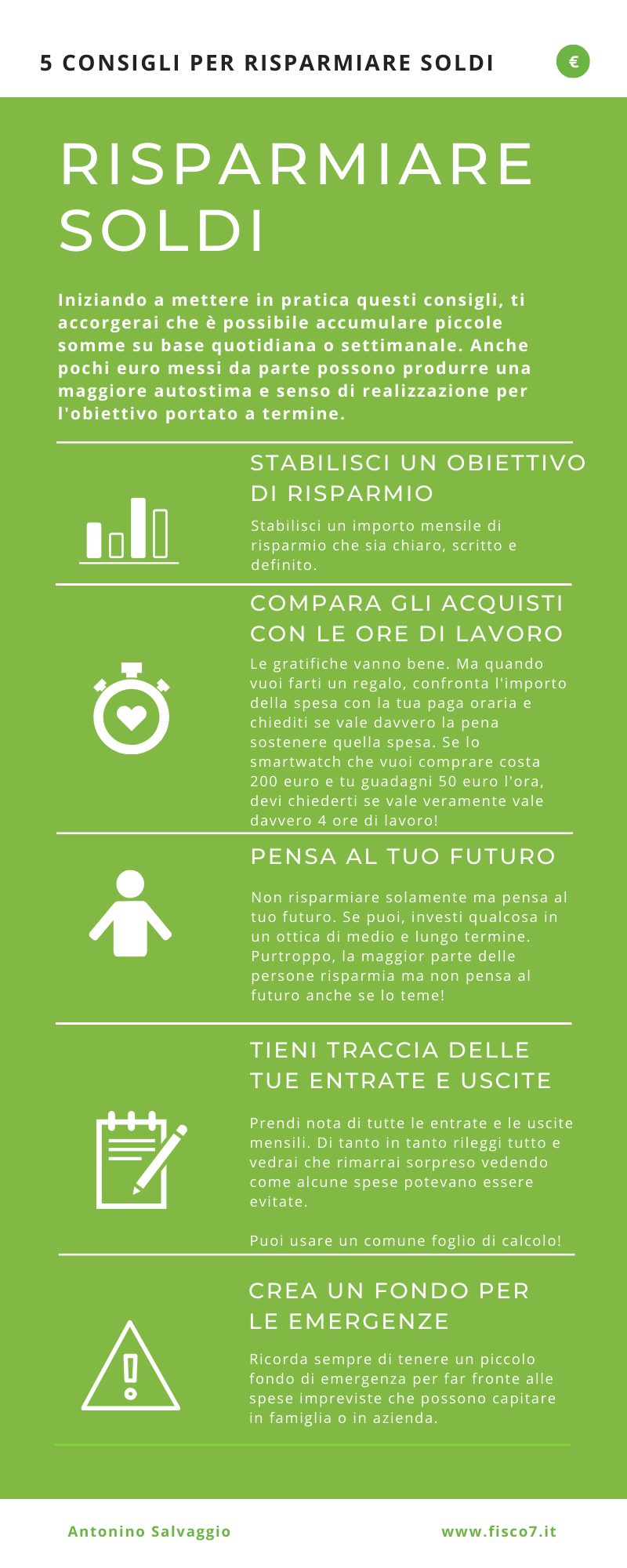 5 consigli per risparmiare soldi